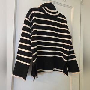 Striped Turtleneck Sweater, no label, Amazon purchase, M,NWOT